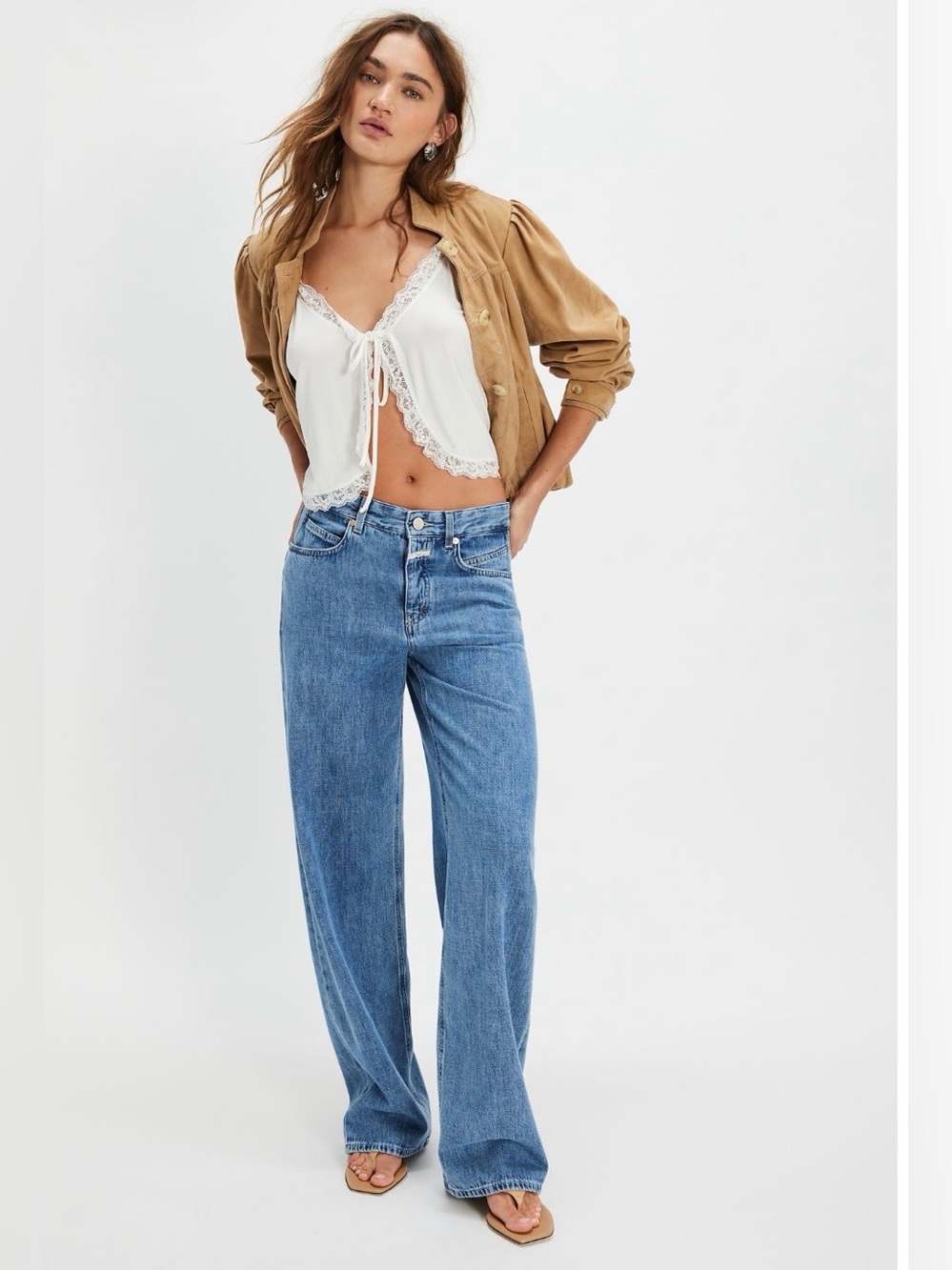Free People Closed Nikka Wide Leg Jeans NWT Made in Italy 🍀